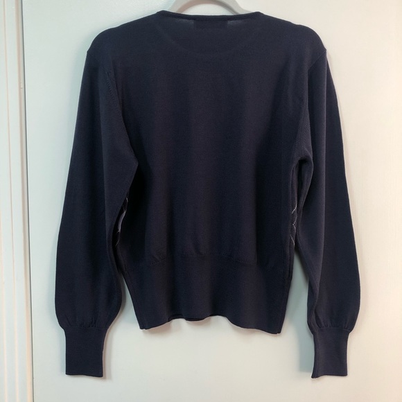 Vintage 80’s Jaeger merino blue argyle sweater beautiful condition UK size 38 - Picture 6 of 9
